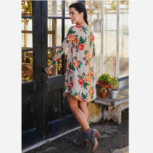 Matilda Jane Dress Womens Small Grey Floral Say I'm A Dreamer Mini Shift - Picture 5 of 10